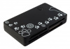 Картридер внешний, PC PET CR-215DBK USB 2.0 SDHC/CF/XD/MS/TF/M2 (24-in-1) Dog Black